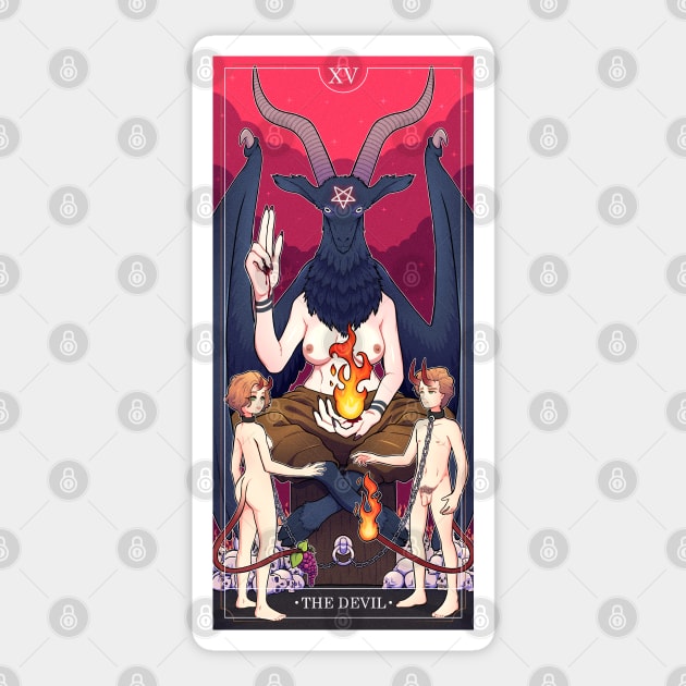 The Devil Tarot Sticker by Chrivart